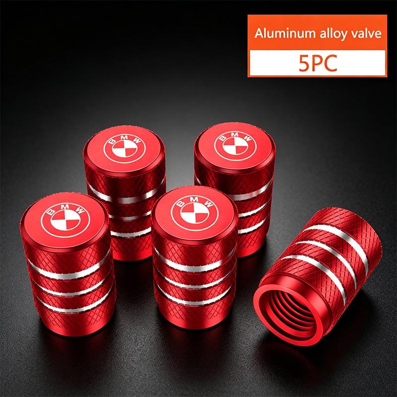 5Pcs Aluminum Car Wheel Tire Valve Caps Tyre Rim Stem Covers Airdust Waterproof For BMW M X1 X3 X5 X6 X7 G20 F20 F39 F48 E46 E90 GX6