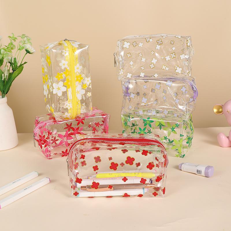 PVC Waterproof Cosmetic Bag Portable Large Capacity Transparent Wash Bag Travel Toiletries Cosmetic Organizer Swimming Bag