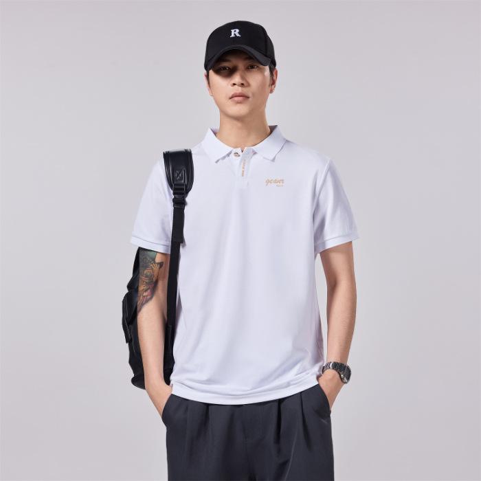 Men's Short-sleeved T-shirt POLO Shirt Loose Summer New Style Teen Printed Lapel Short-sleeved