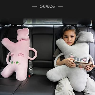 Comfortable Pillow Cushion - Supports Head for Sleeping Suitable As Car Rear Pillows with Creative Dinosaur & Cat Designs
