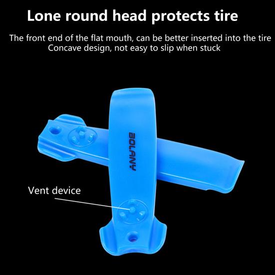 2Pcs High Hardness Bike Tire Lever Front Curved Flat Mouth Not