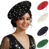 Disc Pearl Decorative Linen Headgear Jockey Club Tea Party Top Hat Bridal Dress Hair Accessories Performance Walk Show Hair Accessories