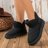 Autumn and Winter Fleece-Lined Thickened Snow Boots for Women New Warm Women's Shoes Thick-Soled Short Boots Cotton Shoes