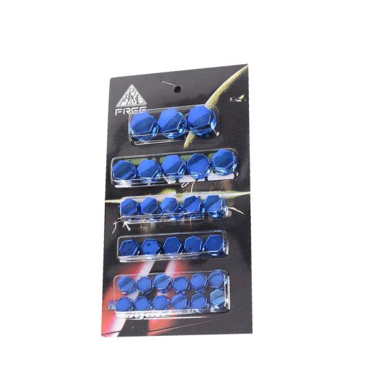 30Pcs Motorcycle Scooter Screw Nut Bolt Caps Cover Decor Motorbike Ornament