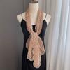 Literary Retro Women's Lace Scarf Elegant Embroidered Flower Sunscreen Shawl Long Female Headscarf for Women