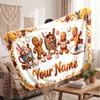 Pătură de Flanelă Personalizată cu Nume Imprimat de Crăciun Confort Cald Pătură de Pat Decor Acasă Cadou de Sărbători