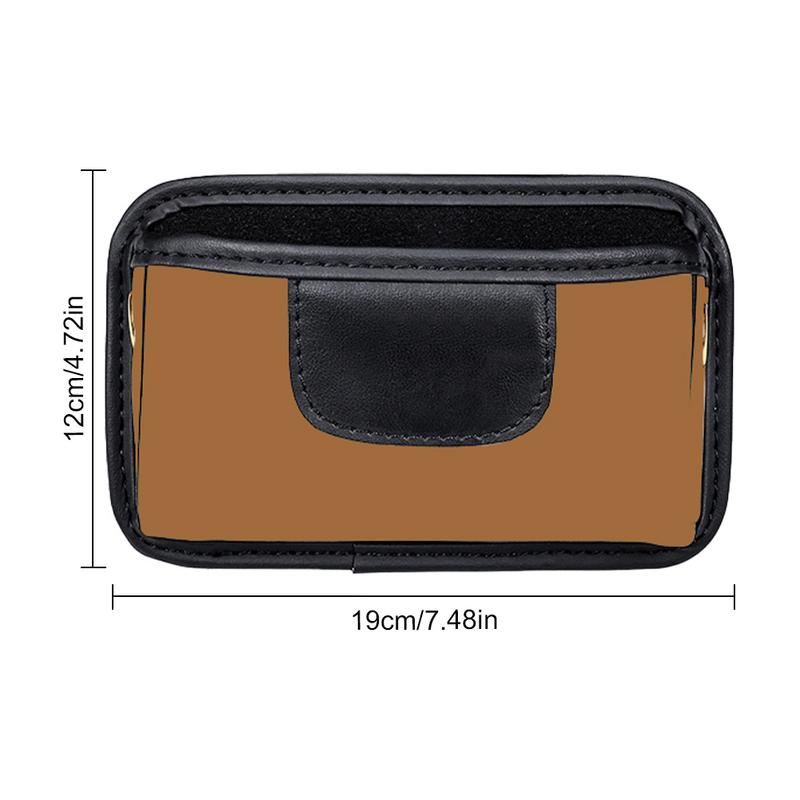 Car Side Pocket Organizer Artificial Leather Console Organizer Bag Adhesive Car Door Side Pouch Storage Bag For Phones Cards