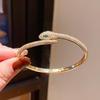 Gold-Plated Zircon Snake Bangle: Elegant, High-End Fashion Jewelry for Women