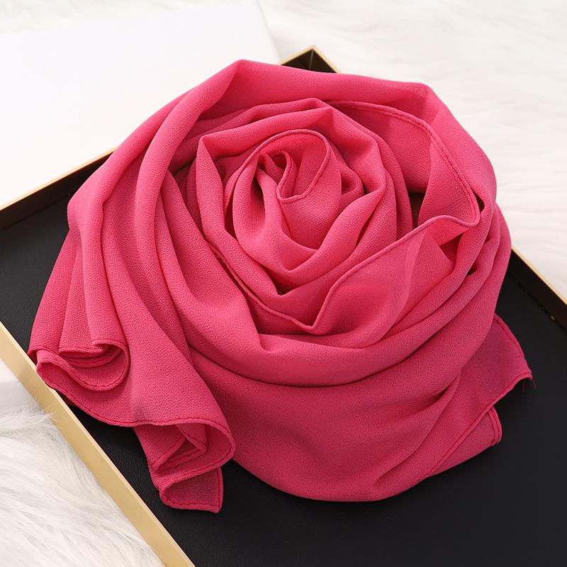 Muslim Hijab Scarf With Zipper Plain Bubble Chiffon Ready To Wear Veiled Hijab Wrap Solid Shawls Headscarf Turban Ramadan