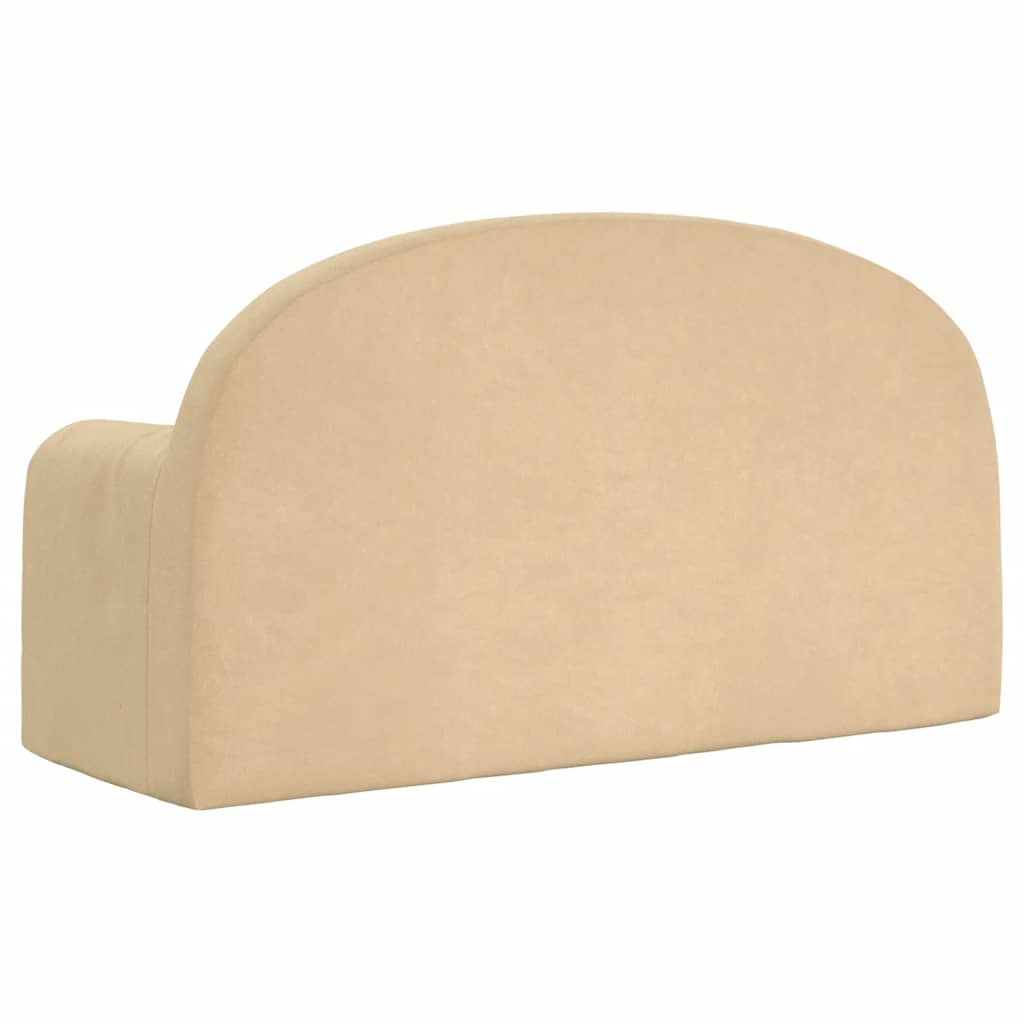 Vidaxl Sofa Dla Dzieci, 2-Os. , Kremowa, Miękki Plusz