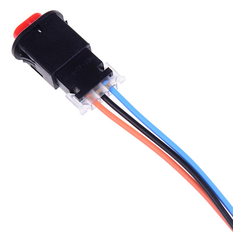 2X Motorkerékpár Vészvillogó Kapcsoló Figyelmeztető Villogó Vészjelző 3 Vezetékkel