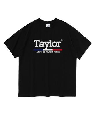 TAILOR STUDIO Typo Oversized Short Sleeve T-Shirt (Black)