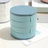 Jewelry Display Organizer Dust-proof Abrasion Resistant Mirror Multilayers Rotary Jewelry Box Household Supplies