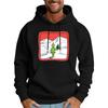 Men's Casual Sports Hooded Pocket Christmas Print Long Sleeve Sweatshirt