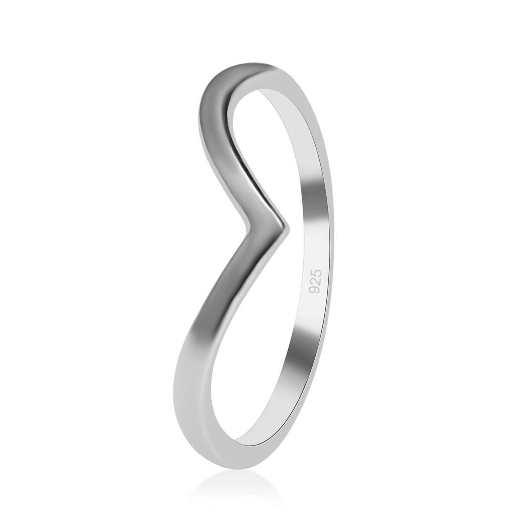 925 Sterling Silver Women's Chevron Thumb Rings For Women & Girls