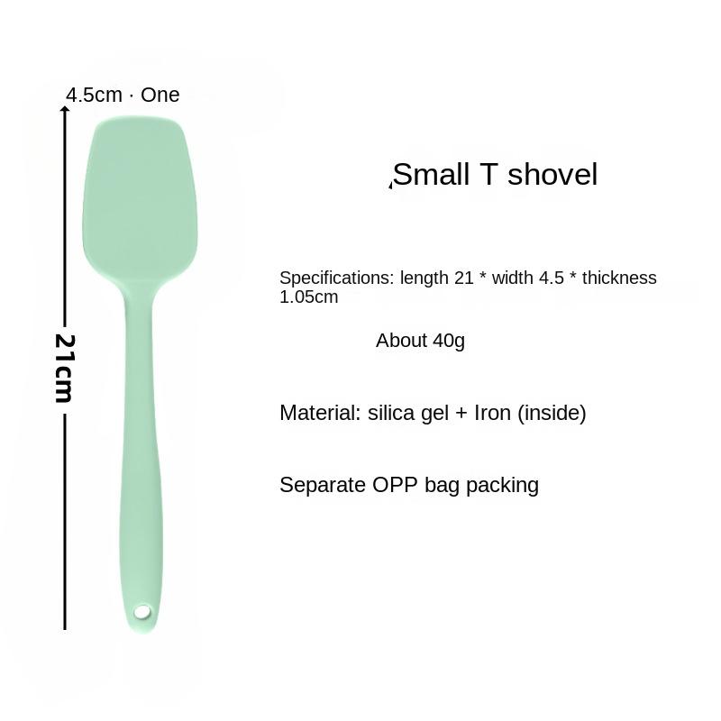Bakverktyg Integrerad Livsmedelsgodkänd Silikonspatel Högtemperatur Gräddspatel Smörskrapa T-formad Spade