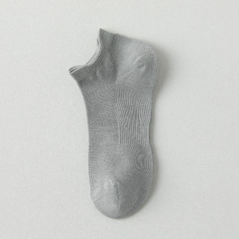 Pure Cotton Short Socks for Men - Thin Style, Odor-resistant, Sweat-absorbent and Antibacterial Boat-shaped Socks, Cotton Socks