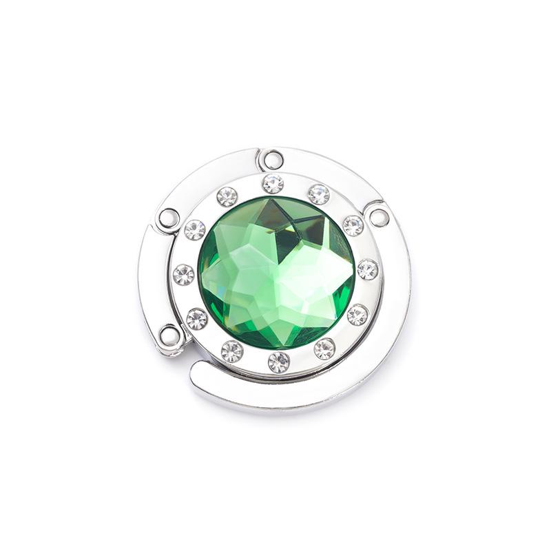 Round 12-Side Diamond Handbag Hook - Multi-Color Metal Hanger