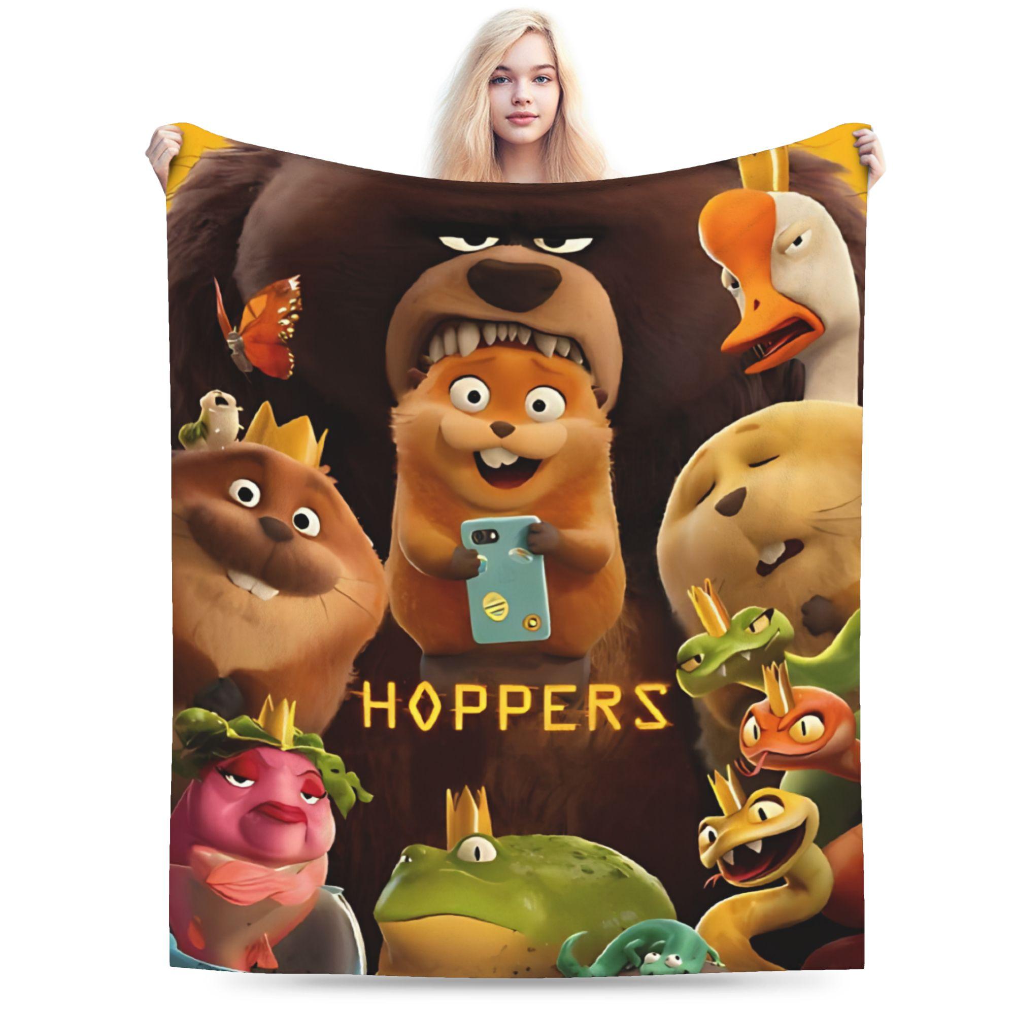

Super Soft Hoppersed Cute Beaver Cartoon Flim 2026 Throw Blanket Premium Flannel Fleece Blanket Warm Plush Bedspread All Season 75x100cm (30x40inch)