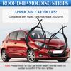 For Toyota Yaris Hatchback 2006-2014 Car Roof Rubber Drip Side Finish Moulding Seal Strip Trim Black 2PCS