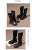 2025 Girls' High-Top Long Boots: Stylish Autumn/Winter Princess Boots with Plus Velvet Cotton