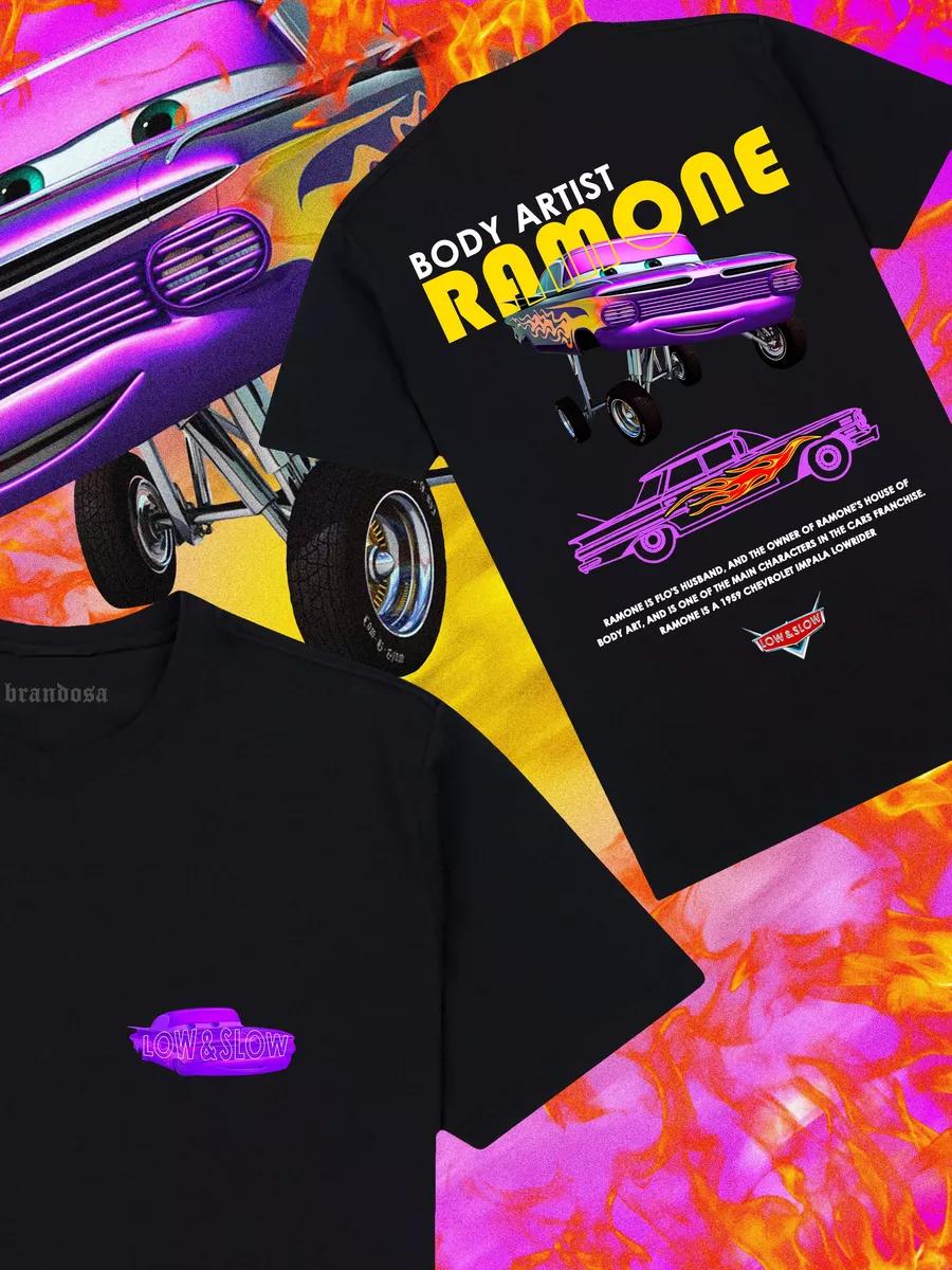 Matching black Cars print T‑shirt XL