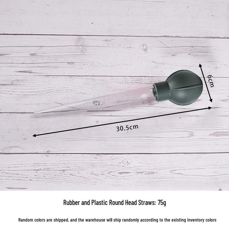 Large Graduated Straw Measuring Tool for Turkey Seasoning, Roast Chicken, Cake Baking, and Liquid Suction.