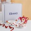 Japanese Mushroom Internet Celebrity Water Cup Wind Teapot Teacup Ceramic Instant Noodle Bowl Dessert Plate High Value Tea Set