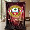 Southampton FC Benutzerdefinierter Name Text Flanelldecke Fußball Logo Personalisierte Fleece-Kuscheldecke Besonderes Geschenk für Sofa Schlafzimmer Zuhause