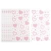 PATIKIL 6 Sheets Heart Face Gem Self-Adhesive Hair Gem Stickers Face Stickers for Women Eye Hair Body Festival Makeup Rave Accessories Pink