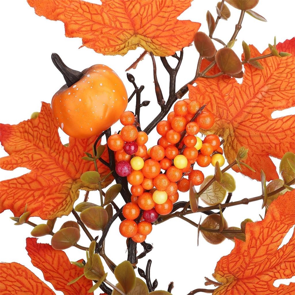 Fall Stems Artificial Fall Picks Berry Pumpkin Branches Decorations with Maple Leaves for Harvest Autumn Thanksgiving