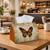 1pc Vintage Natural History Tissue Box - Butterfly Napkin Storage Box, Suitable for Rolls/facial Tissues/single Sheets,Two Sizes Available for Home/ca