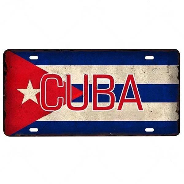 Metal Flag Sign Wall Decor 15x30 Cm Gift for Bar Cafe Office