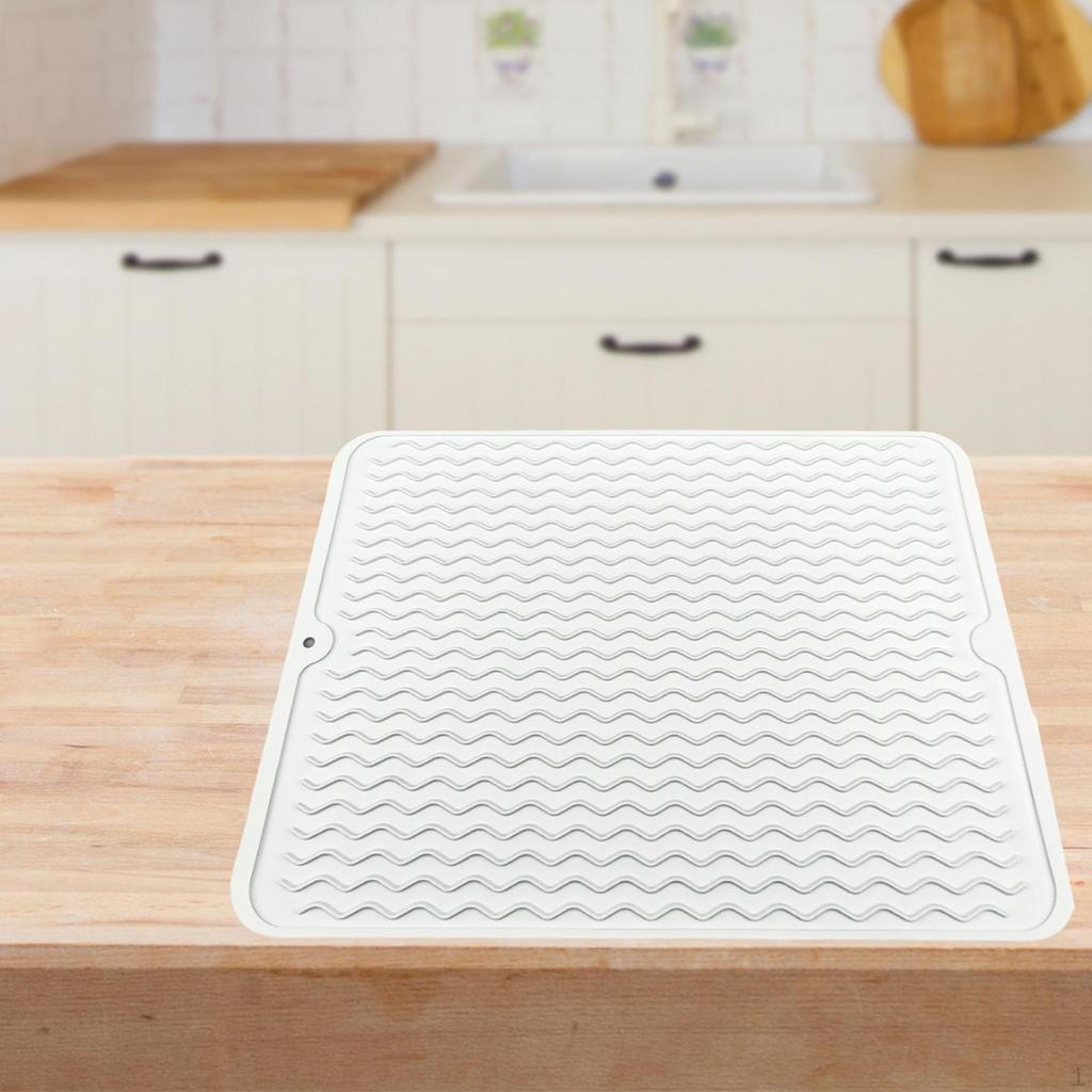 Dish Drying Mat for Kitchen Sink, Surface Protector Dishes And Drawers