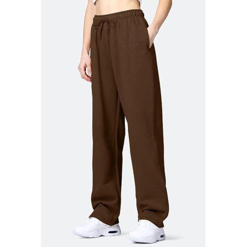 Women's Solid Color High Waisted Loose Casual Sports Pants clothes sale