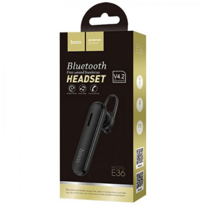 Bezprzewodowy zestaw słuchawkowy Bluetooth Hoco E36 Free Sound Business Bluetooth Headset Mono Czarny