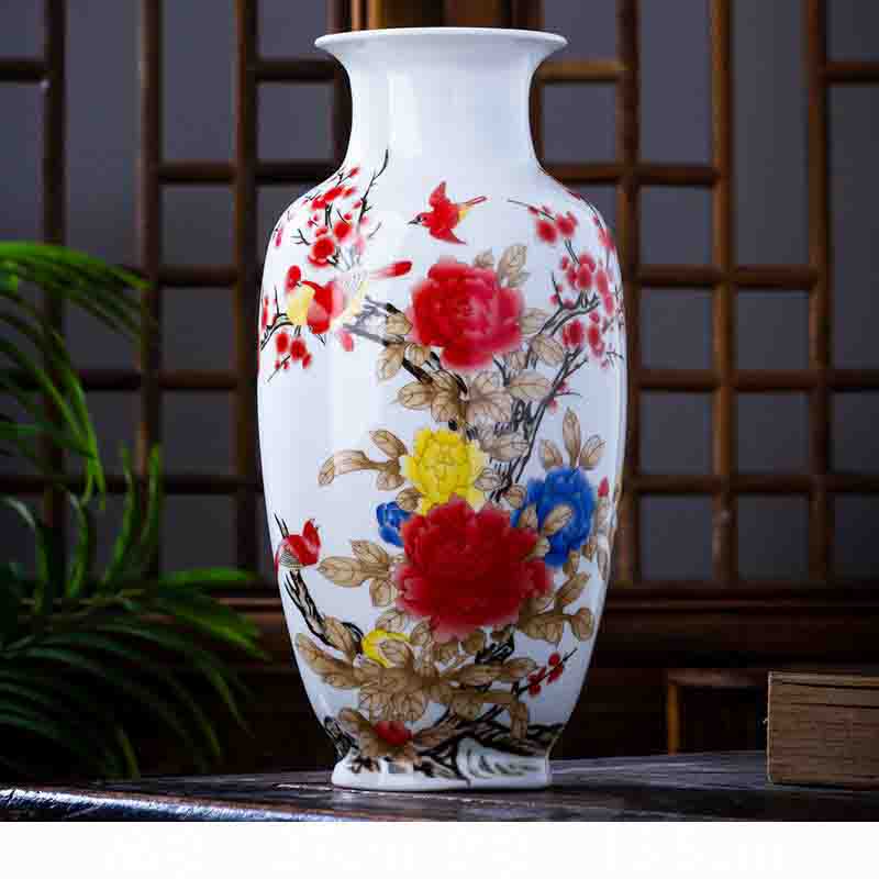 Chinese Jingdezhen Ceramic Vase Ornaments Office Store Club Bar Furnishing Crafts Home Livingroom Desktop Accessories Decoration