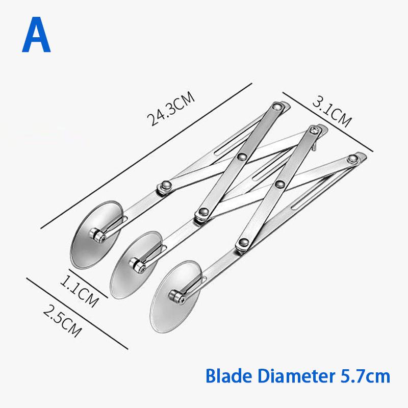 

3/5/7 колесный резак, делитель теста, нож для теста, гибкий роликовый нож, овощечистка для пиццы, кондитерских изделий, нержавеющая сталь, противень для выпечки, инструмент 3.1*2.5*24.3cm