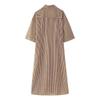 Jnleaog Spring New Arrival Women's Clothing Fashion Style French Fashion Design Stripes Tencel Shirt Style Dress