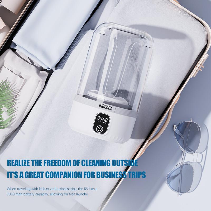 2025 wireless mini digital washing machine, rechargeable portable intelligent small underwear and sock specific washing cup 1.5L