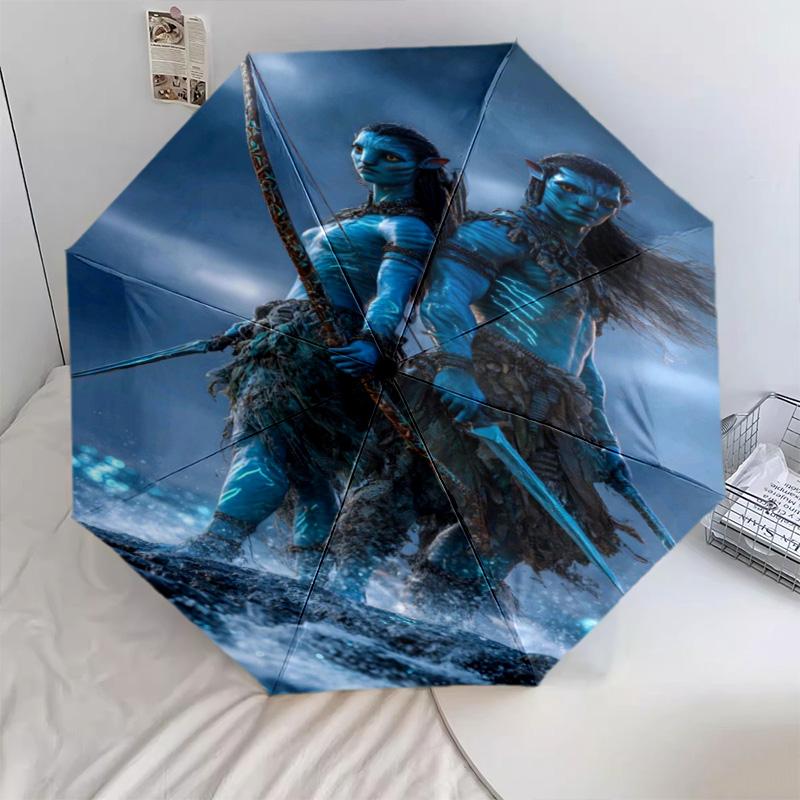Blue Aliens Water Automatic Umbrella - Suitable Travel Outdoor Portable Umbrella Birthday Gift Daily Essentials