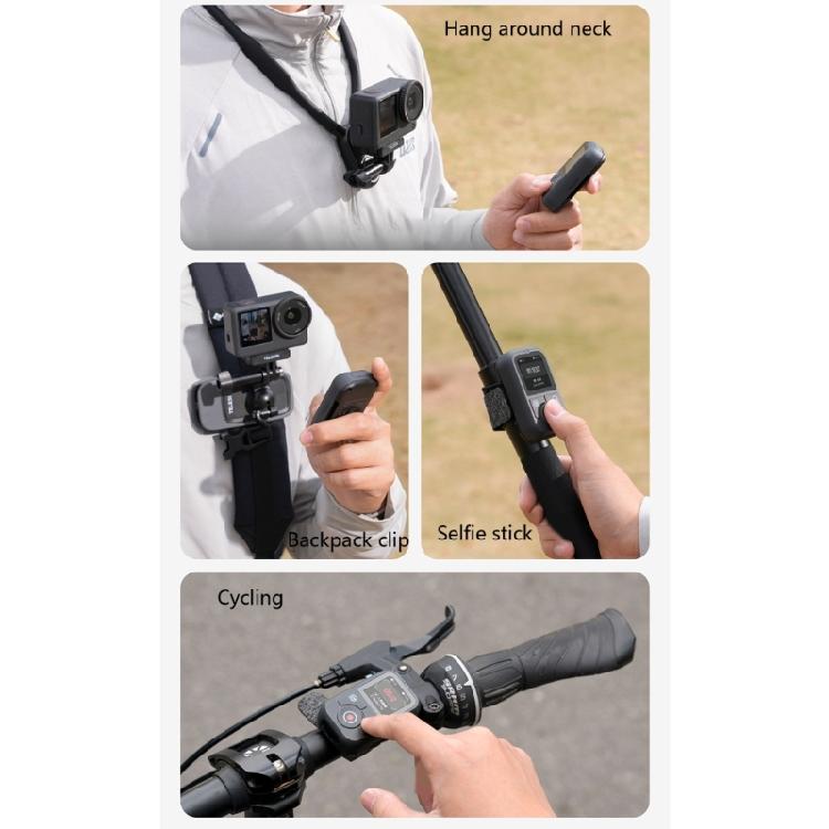 MultiFunctional Wireless Remote Controller for Action 6/5Pro/4 Cameras Supports Navigate Tracking Wrist or Bike Mounting