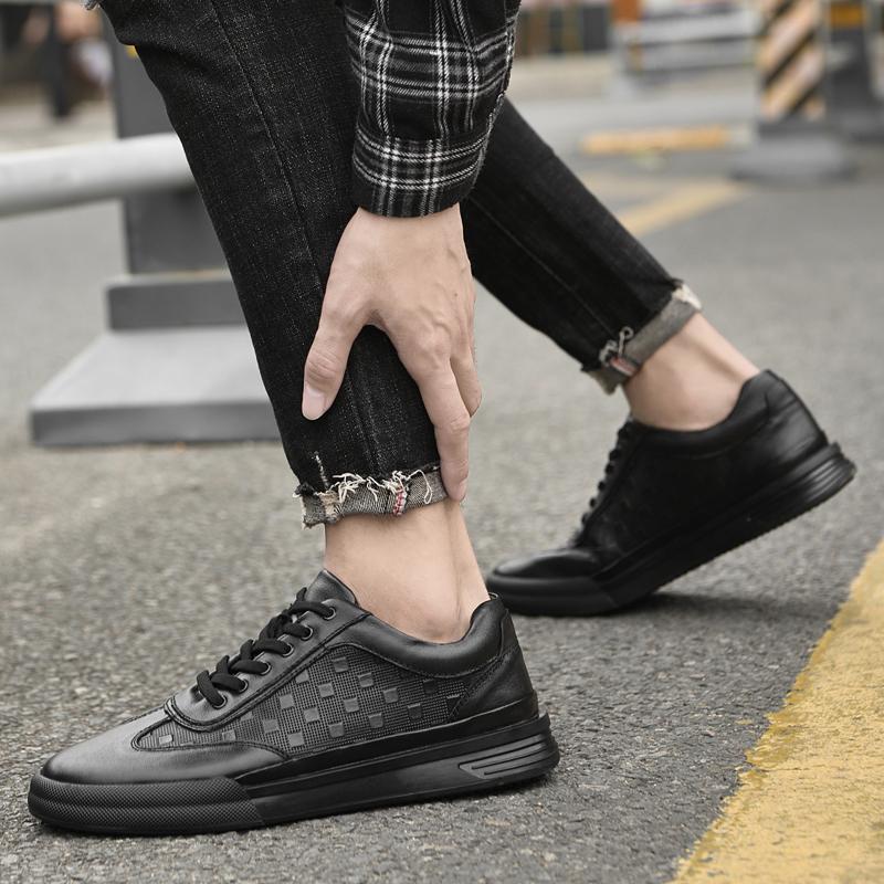 Mode Allround Herren Tennisschuhe Herren Echtleder Flache Freizeitschuhe 2024 Neue Leichte Sneaker Atmungsaktive Sportschuhe Schuhe