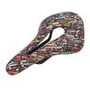 Bicycle Leather Soft Saddle Double Track Seat Tube Mountain Bike Hollow Seat Cushion for CyclingBlack