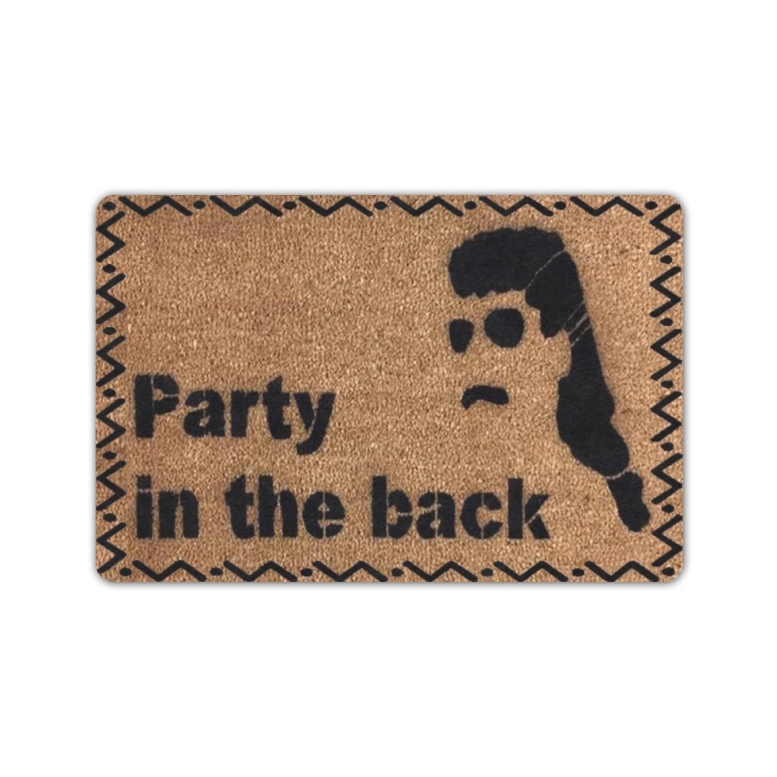 FEESTJE ACHTERIN Deurmat Rubber Badkamer Keukenmat Tuin Garage Deur Vloermat Antislip Tapijt Vloerkleed 24x16 Inch