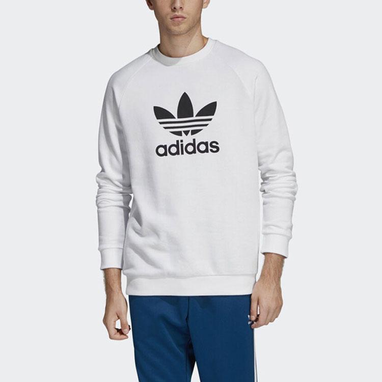 adidas Originals Men's Trefoil Crewneck Sweatshirt White DV1544