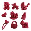 Baking Molds DIY Flip Sugar Cakes Baby Carriages Baby Bottles Letters Trojans Toys Silicone Clay Mold Bakeware