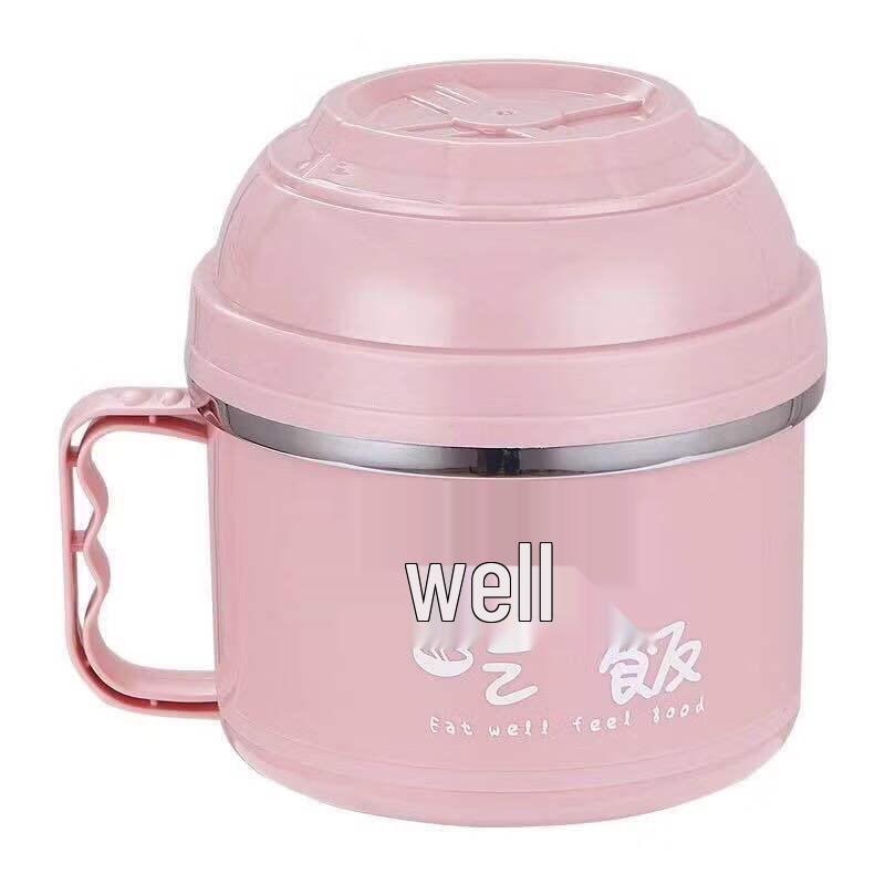 ZISIZ 304 Stainless Steel Portable Instant Noodle Bowl & Lunch Box