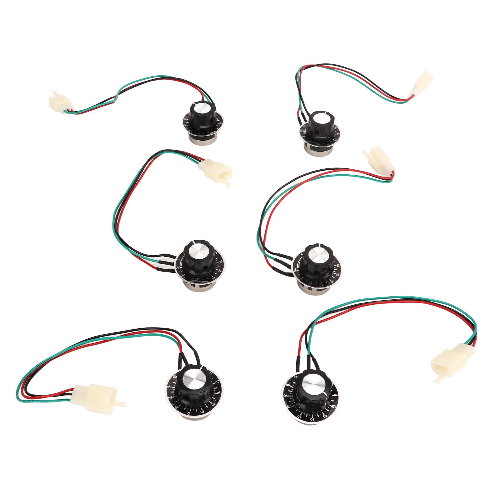 

6 шт. Лінійний потенціометр з лінійною характеристикою, регульований, з ручкою фіксованої швидкості