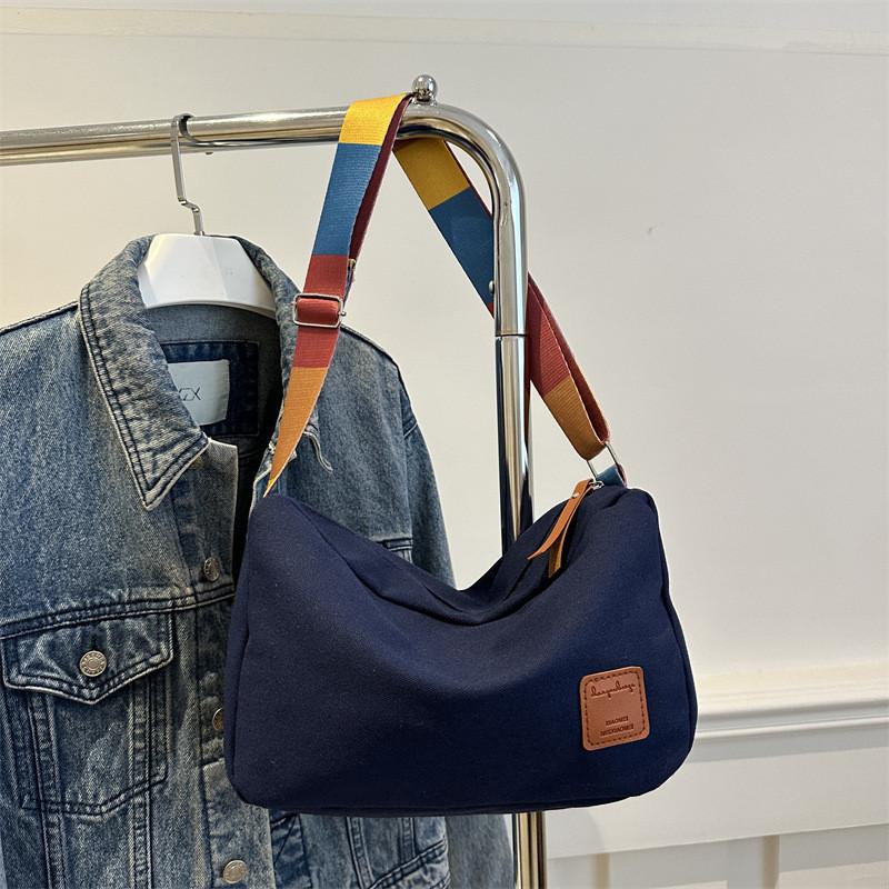 Vintage Large Capacity Canvas Tote Bag For Women Stylish Shoulder Crossbody For Students